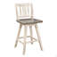Ensemble de 2 chaises à hauteur de comptoir, chaise pivotante grise à 360 degrés