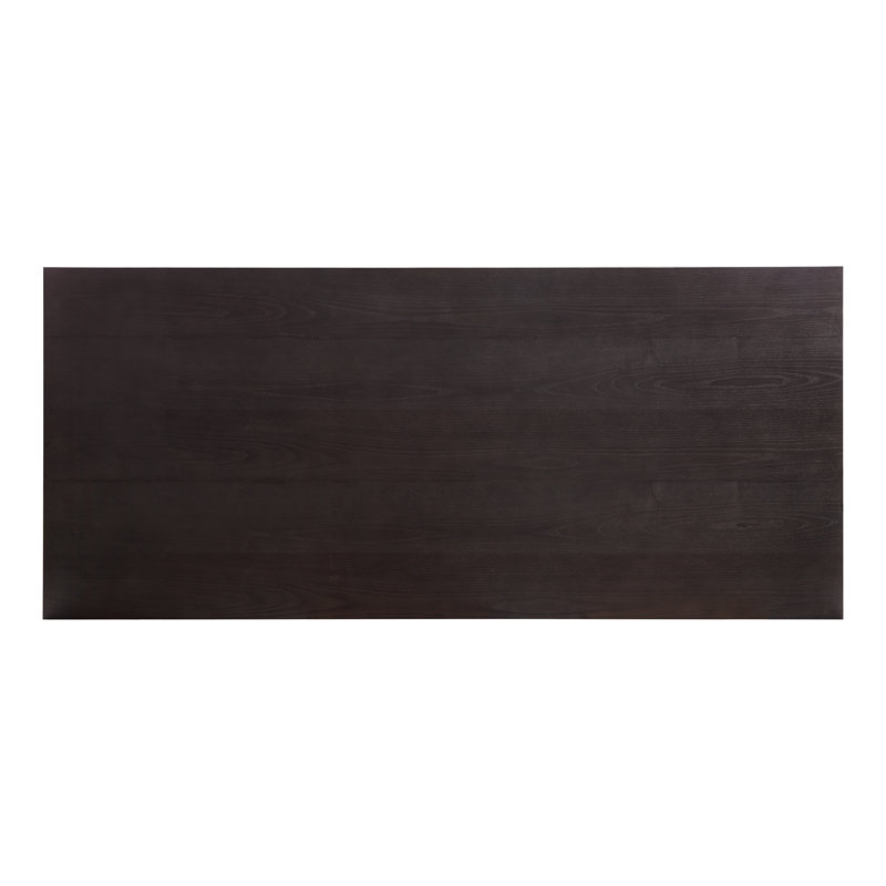 Nolan Black Wood Rectangular Dining Table for Ten