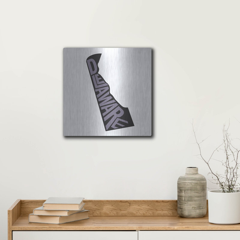  «Delaware 2» par Art Licensing Studio, art mural en métal, 12 po x 12 po