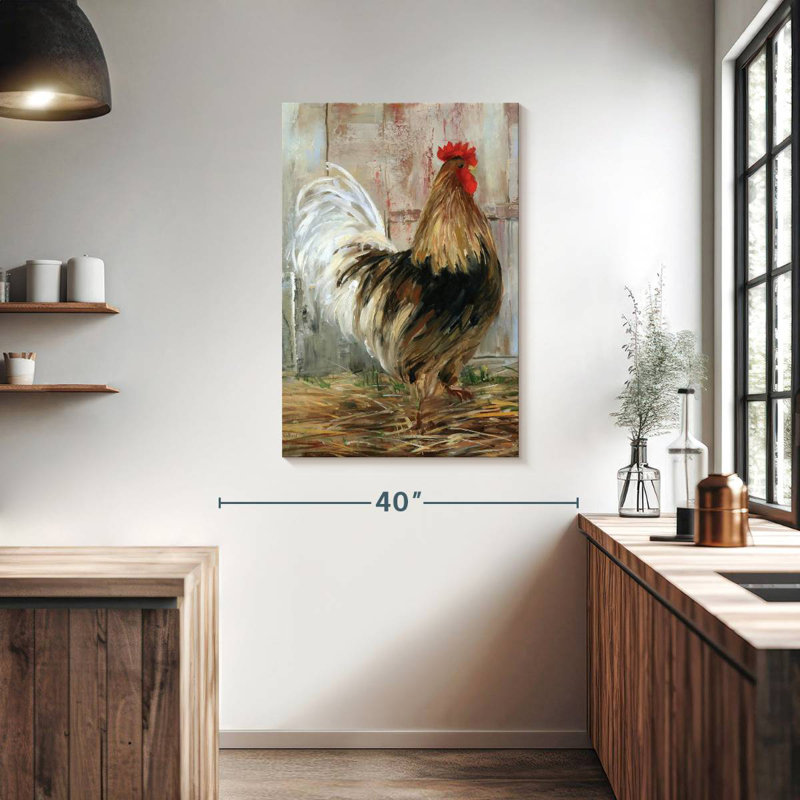 Brampt Farmhouse Rooster Profile, 39" H x 26" W