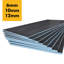 10mm Tile Backer Board Pack of 5 with 75 Steel Washer Discs, 1200mm x 600mm Insulated Cement Backer Boards