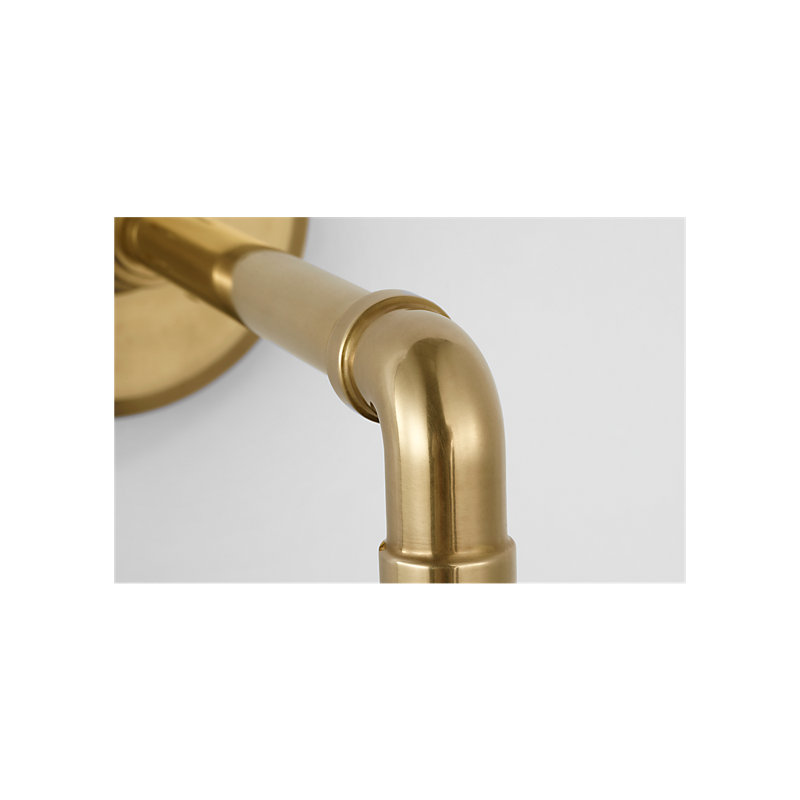 Thomas O'Brien 1 - Light Outdoor Barn Light, Hand-Rubbed Antique Brass, Hand-Rubbed Antique Brass, 13.25" H x 8" W x 14.25" D