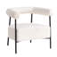 Fauteuil moderne en tissu blanc Boucle