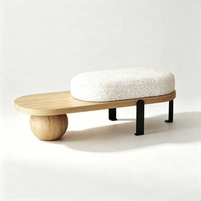 Burlywood Upholstered Bench