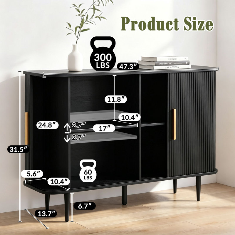 Buffet Modern Modern, Noir