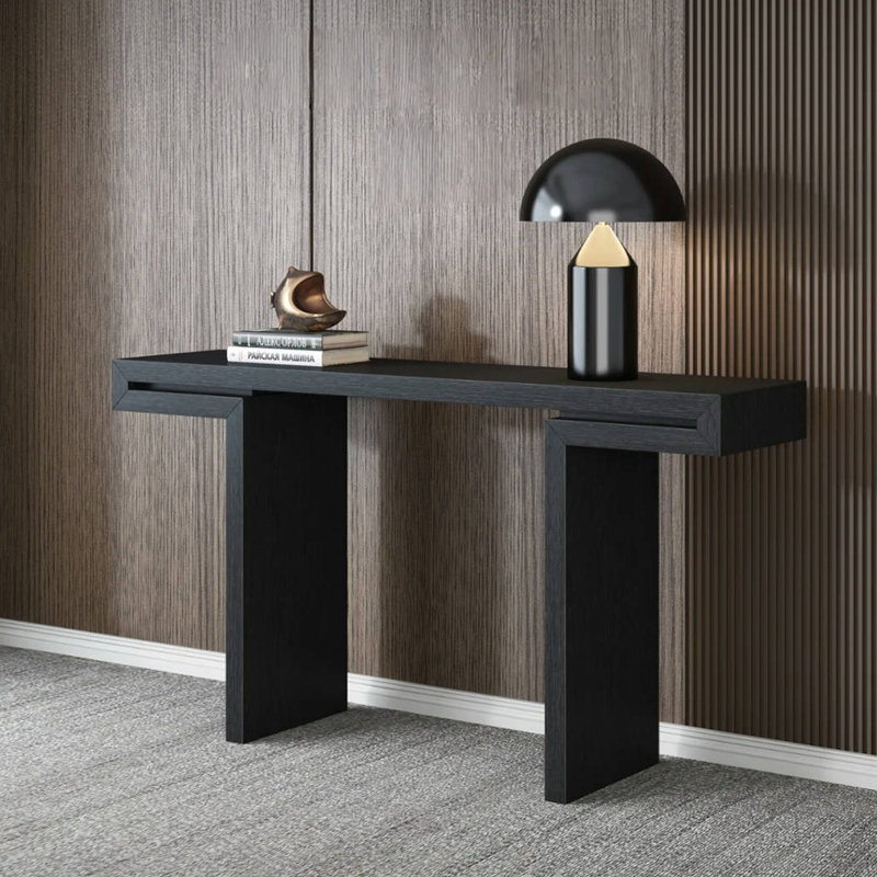 Modern simple black console table