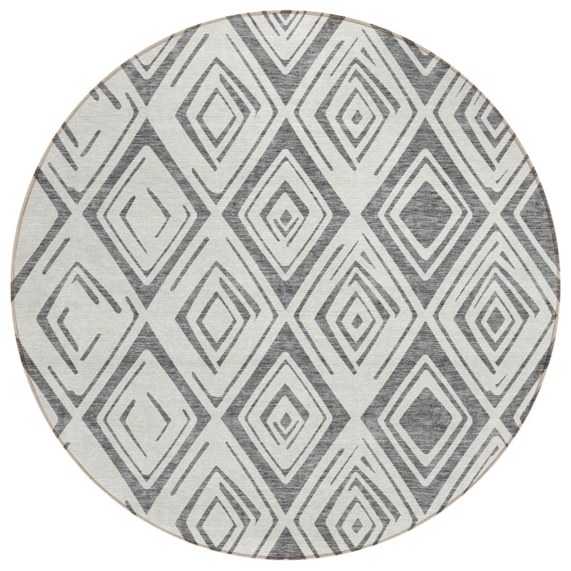 Tapis rond ivoire 8 po
