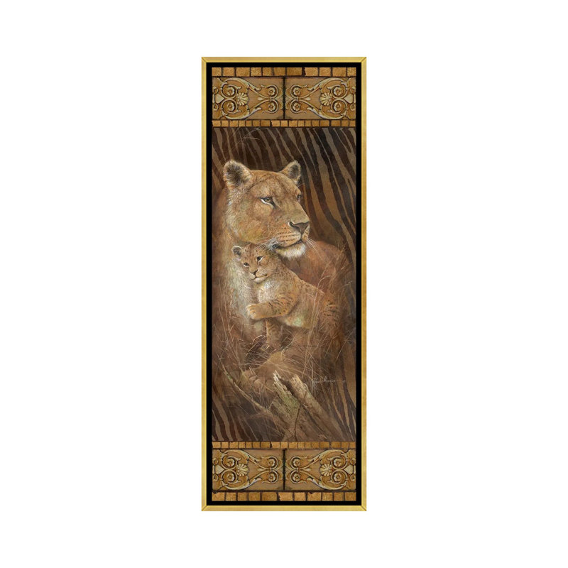 «Shadow of Love» par Ruane Manning - reproduction d'art, H 60 po x l 20 po x P 1,5 po, Toile encadrée d'or