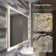 Casten Sleek LED Bathroom mirror with Bluetooth, Dimming, 3 color temperature, Anti-fog Wall mirror-402231044