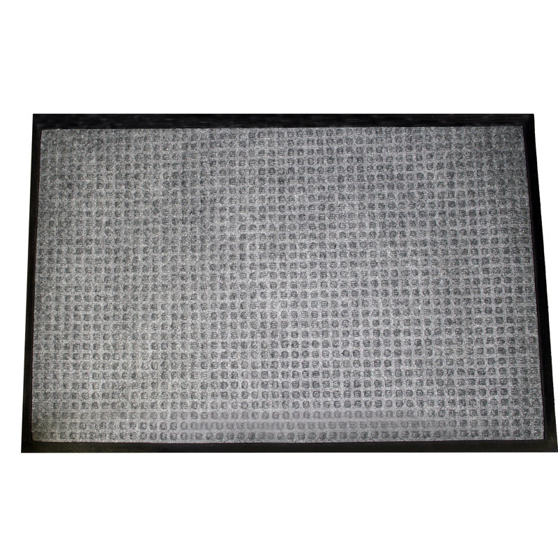 Afsah Non-Slip Doormat, Gray, 36" W x 60" L