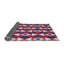 Tapis rouge/bleu tissé à la machine-1285653488