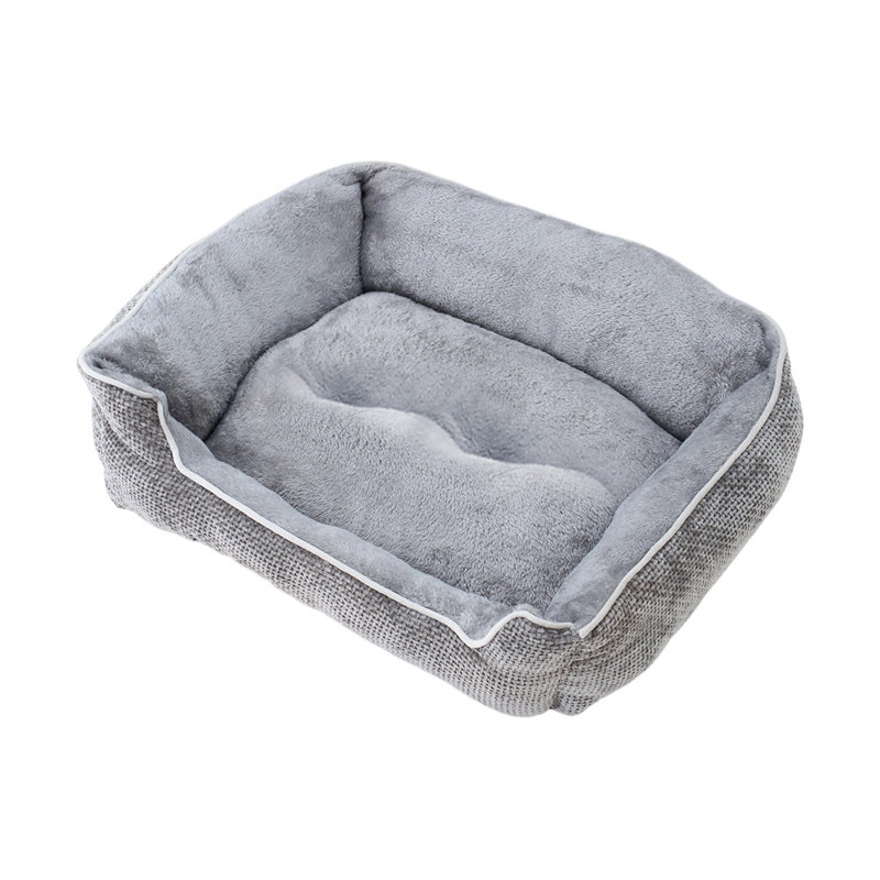 Polyester Pet Bed, Small (15cm H x 70cm W x 60cm D), Grey