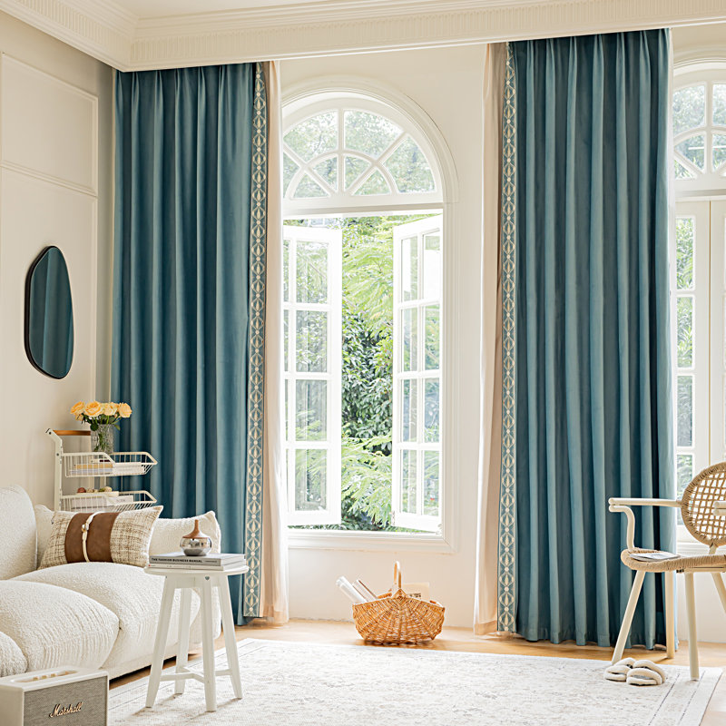 Velours de couleur unie Mira, L 45 po x L 108 po