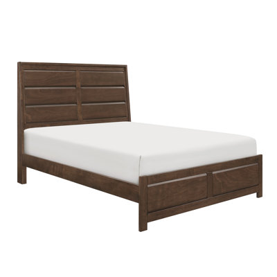 -Colored King Bed Wood - Contemporary Bedroom Furniture With Required -Toned Wooden & Rails