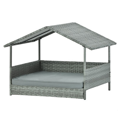 Dog Bed, Pet Bed, Pet Enclosures, Pet Outdoor Furniture, Pet Patio Furniture, Seasonal Pe Wicker Pet Furniture, Dog Bed With Canopy