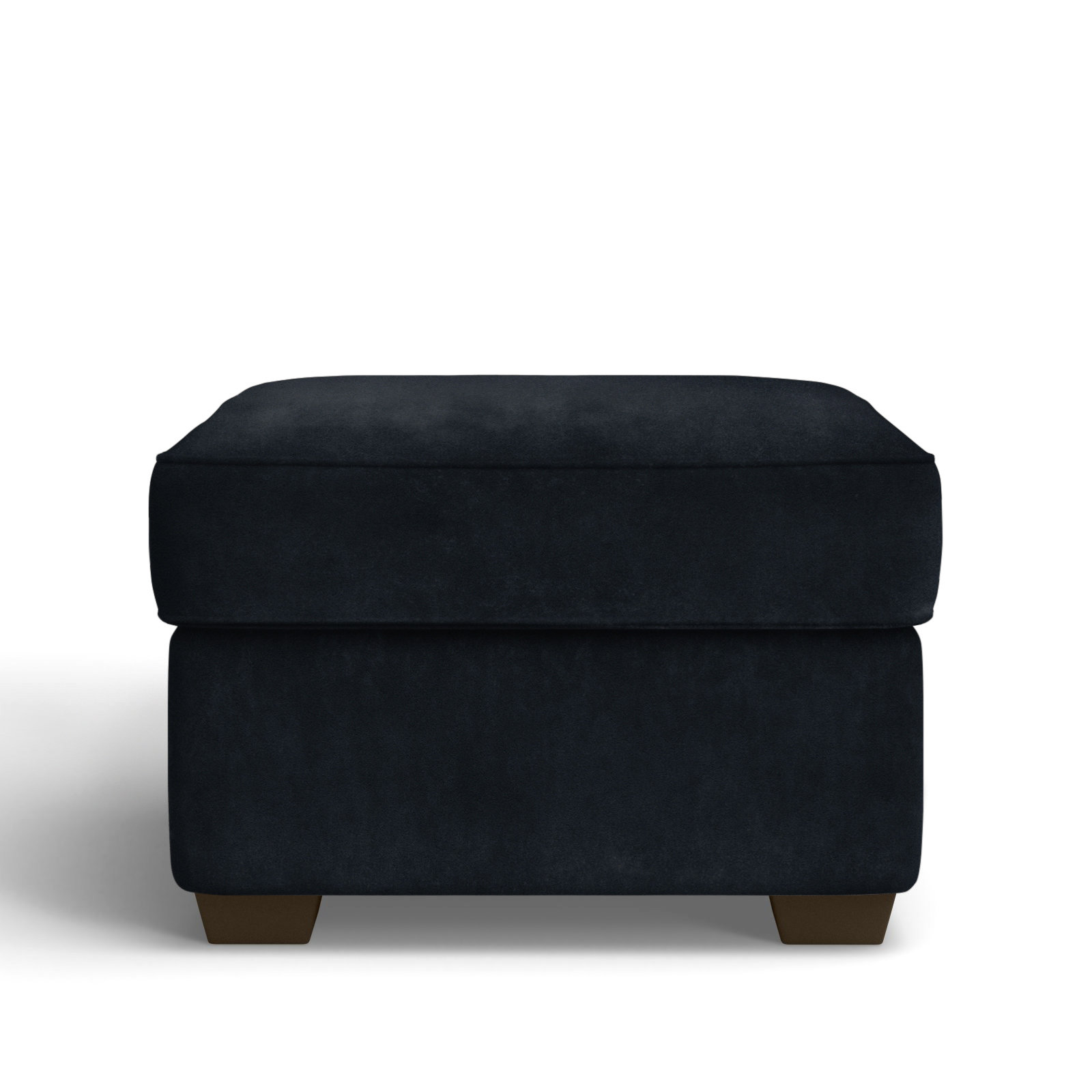 Gemi 29" Ottoman, Bella Ink Blue Performance Velvet