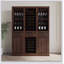 armoire de bar à vin 24 pièces brun noyer