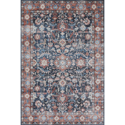 Doheny Oriental Red/Blue/White Area Rug -  Novogratz, DOHENDOH-4NVY2376