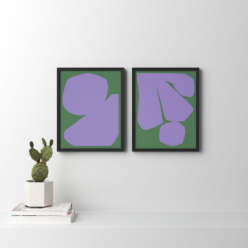 Element. Set Of 2 by Michael Kempen, Black Framed, 20"H x 16"W x 1.25"D