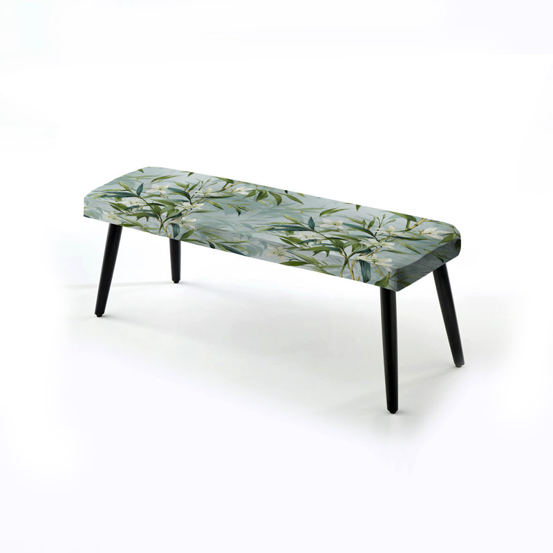 Banc tropical rembourré tropical en bambou Zen I