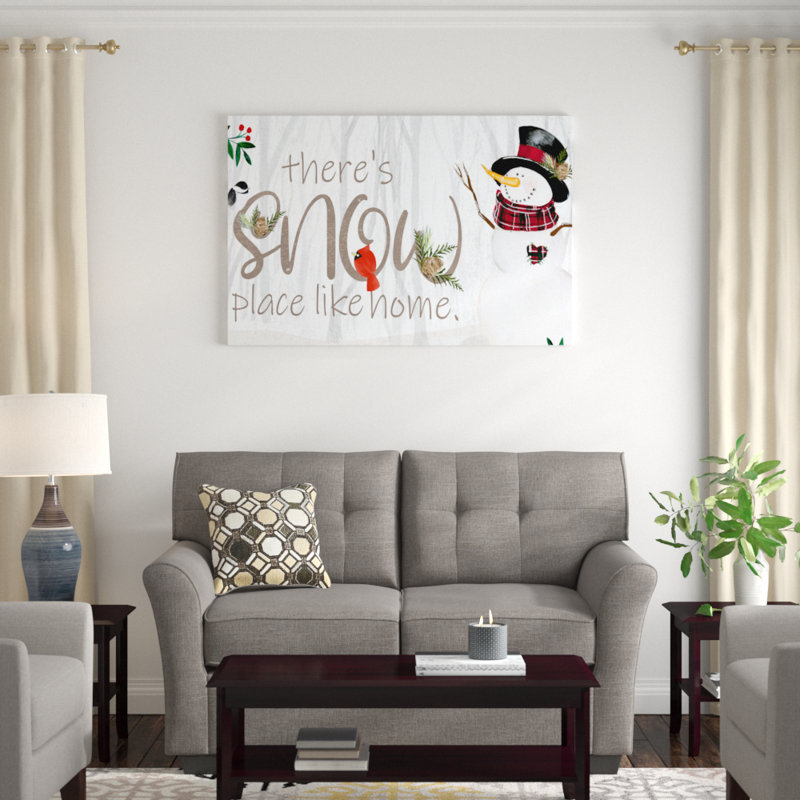 Folk Snowman Forest Collection D by Jennifer Paxton Parker - Graphic Art Print, 81cm H x 122cm W, Black Floater Frame