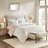White Faux Fur Comforter - King/ King, Machine Wash Cold & Warm
