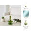 Porte-bougie sculpturale en verre H 5 po avec base arrondie-134626268