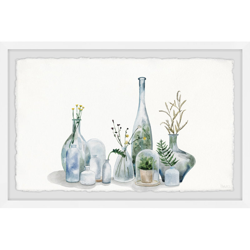 Framed 12x8 White and Blue Canvas Print for Kids
