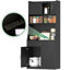 Armoire de rangement 71 po avec station de charge, 2 prises et 1 port USB 1Type-C, garde-manger avec 2 armoires, 1 grand tiroir de rangement et 1 grand comptoir
