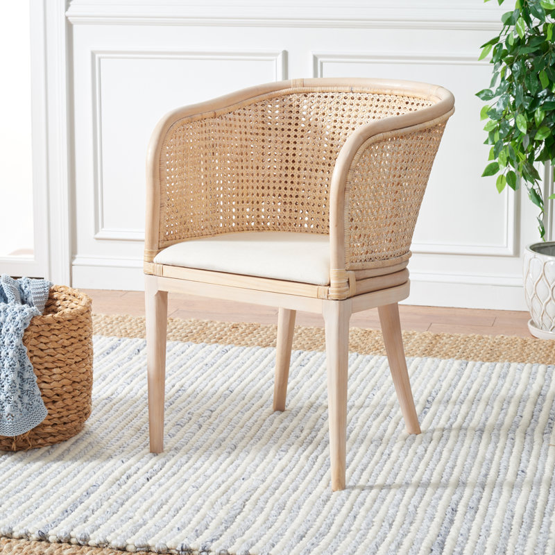 Fauteuil demi-tonneau en coton l 23,5 po Floraville