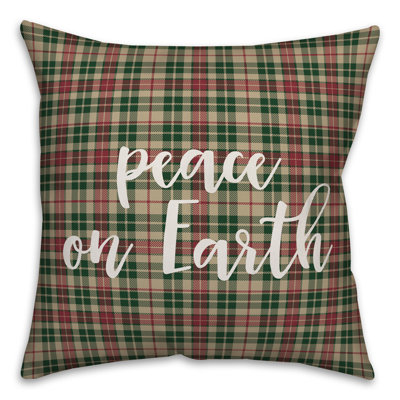  Coussin décoratif Peace on Earth in Tartan