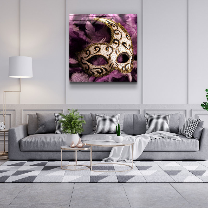 Stunning Decorative Tempered Glass Painting, 19.7 x 19.7 Inches | 100% Tempered Glass, Thickness: 0.16 Inches | UV Printing for Vibrant Colors | Perfect for Home Décor, Living Room or Office Wall Art