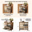 Commode d'appoint rétro en bois 6 tiroirs avec détails sculptés multicolores - commode de rangement pour chambre à coucher, salon et vestibule (L 25,59 po x l 12,6 po x H 31,89 po)