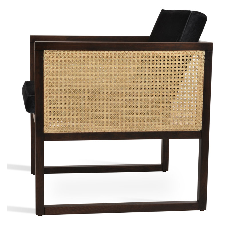 Méridienne Cube, Velours noir