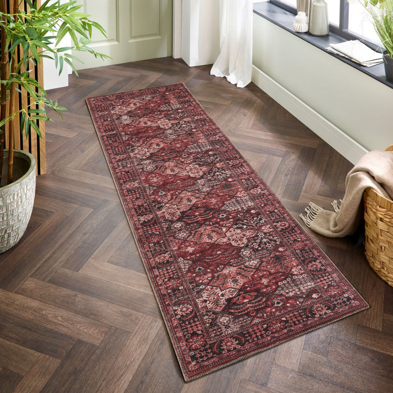 Eckles WF_RYL1010 Red 2'7" x 9'10", 2'7"x9'10"