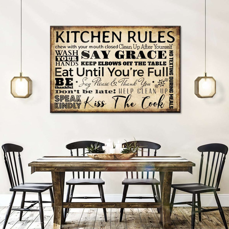 «Fun Kitchen Rules», impression sur toile, H 34 po x l 51 po x P 1,25 po