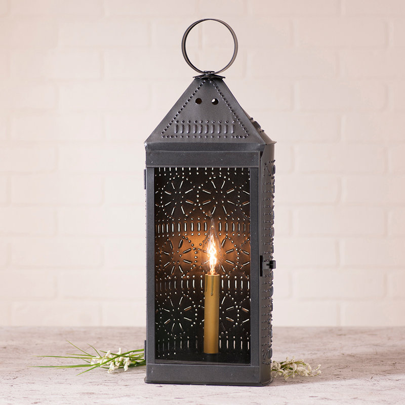 Lampe de table 22 po lantern Egremt, Noir fumé
