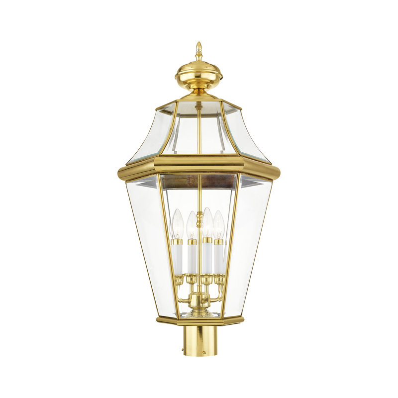 Tête de lanterne d'extérieur 4 lumières Arelene, Laiton poli