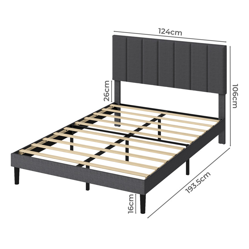 Upholstered Bed, Small Double (4')