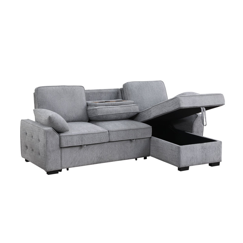 Canapé modulaire en velours côtelé avec repose-pieds Savannah, Mélange de polyester vert