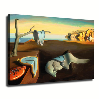 «The Persistance of Memory» par Salvador Dali, art mural sur toile, prêt à accrocher, salon, chambre à coucher, décoration intérieure