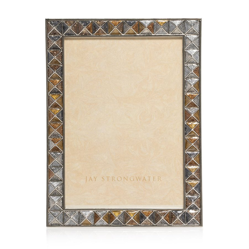 PYRAMID COLLECTION Metal Beveled Picture Frame, Gold/Brown