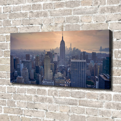 Manhattan New York 1 Piece Wrapped Canvas Wall Art