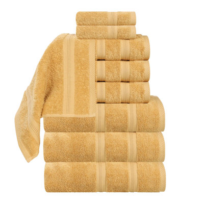  Ensemble de serviettes en coton 9 pièces Smart Quick-Dry Zero Twist
