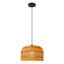 Luminaire suspendu à 1 dôme en rotin naturel tissé à la main pour îlot de cuisine Astera