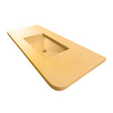 Newterra Concrete Handmade Rectangular Console Bathroom Sink