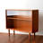 Mid-Century Solid Cherry Glass Sliding Sideboard
