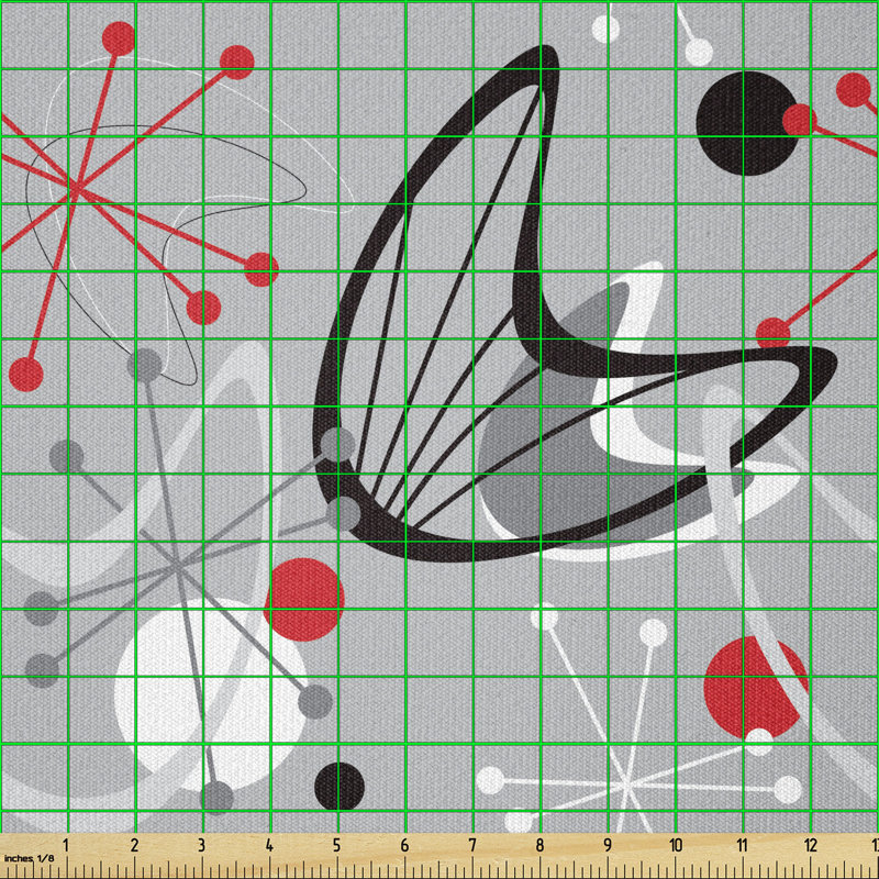 Desaraye Art Design with Abstract Shapes Multi-Purpose Fabric