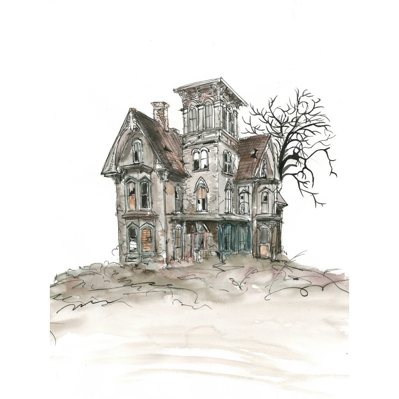 Halloween maison hantée 1, H 16 po x l 12 po