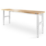 Adjustable Height Hardwood Workbench
